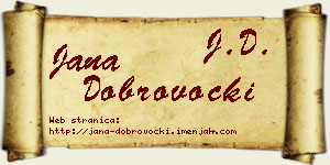 Jana Dobrovocki vizit kartica